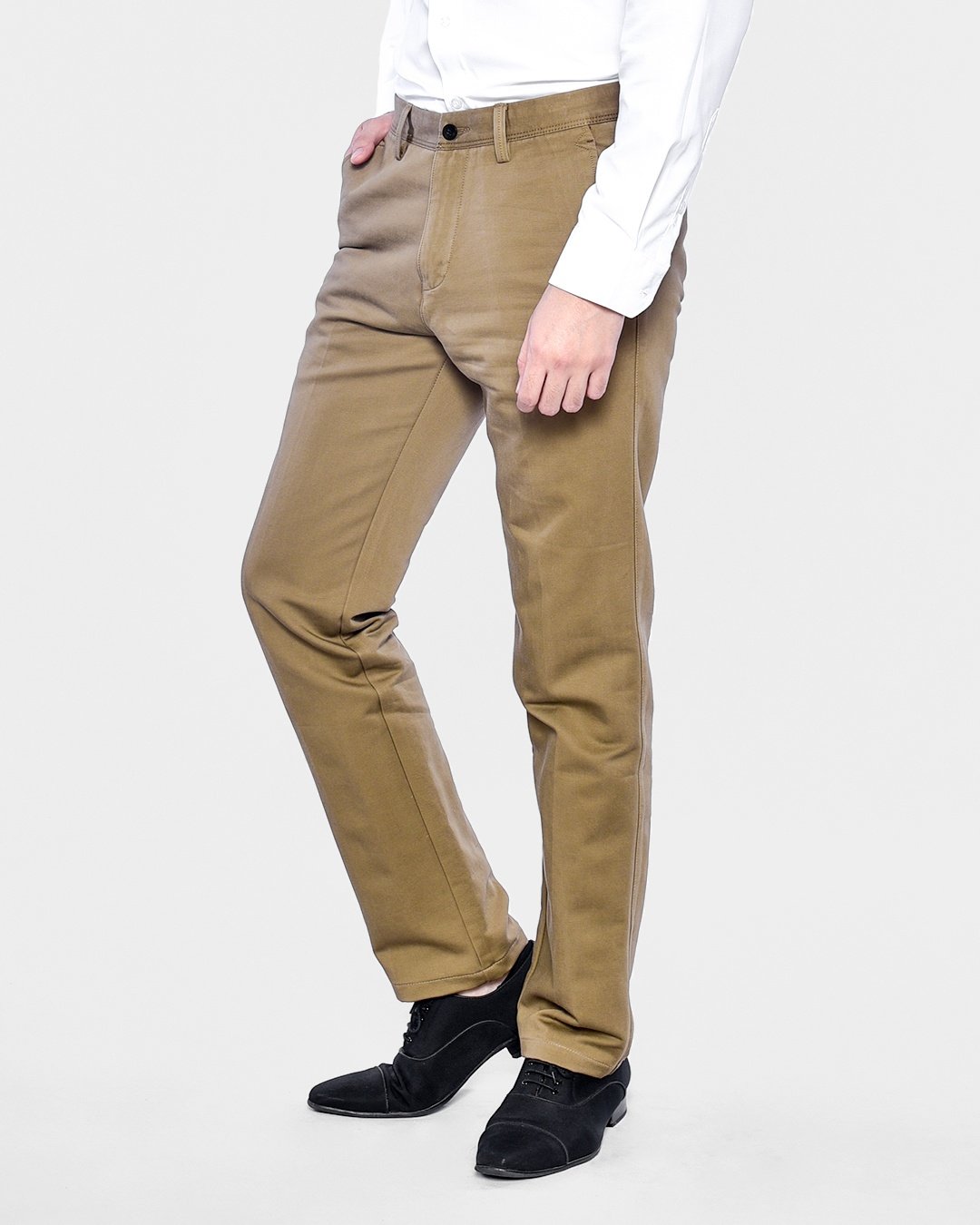 Modern Tapered Fit Khaki Pants (Flex Stretch) - Khaki - Men's Clothing ...