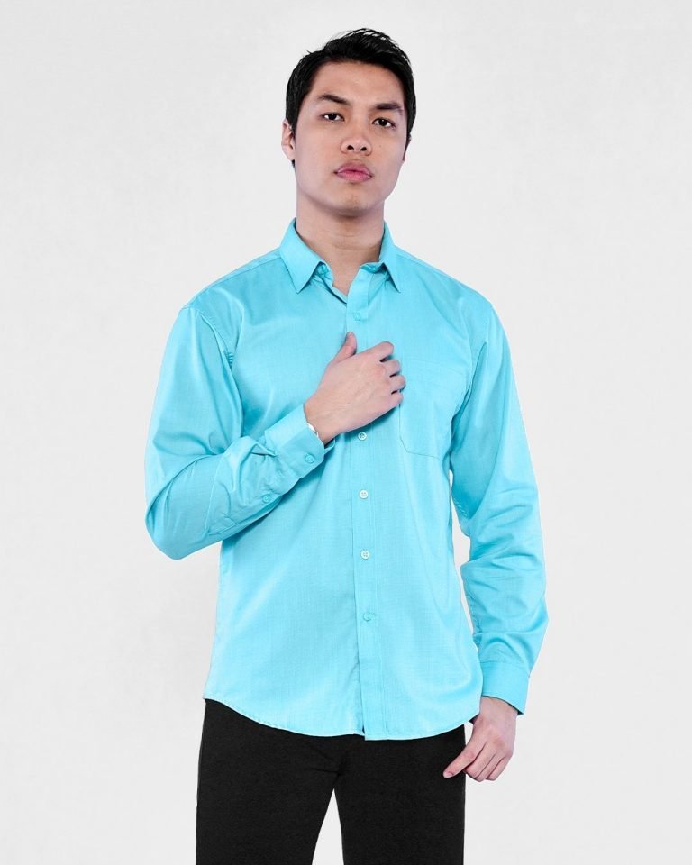 mens turquoise shirt and tie set