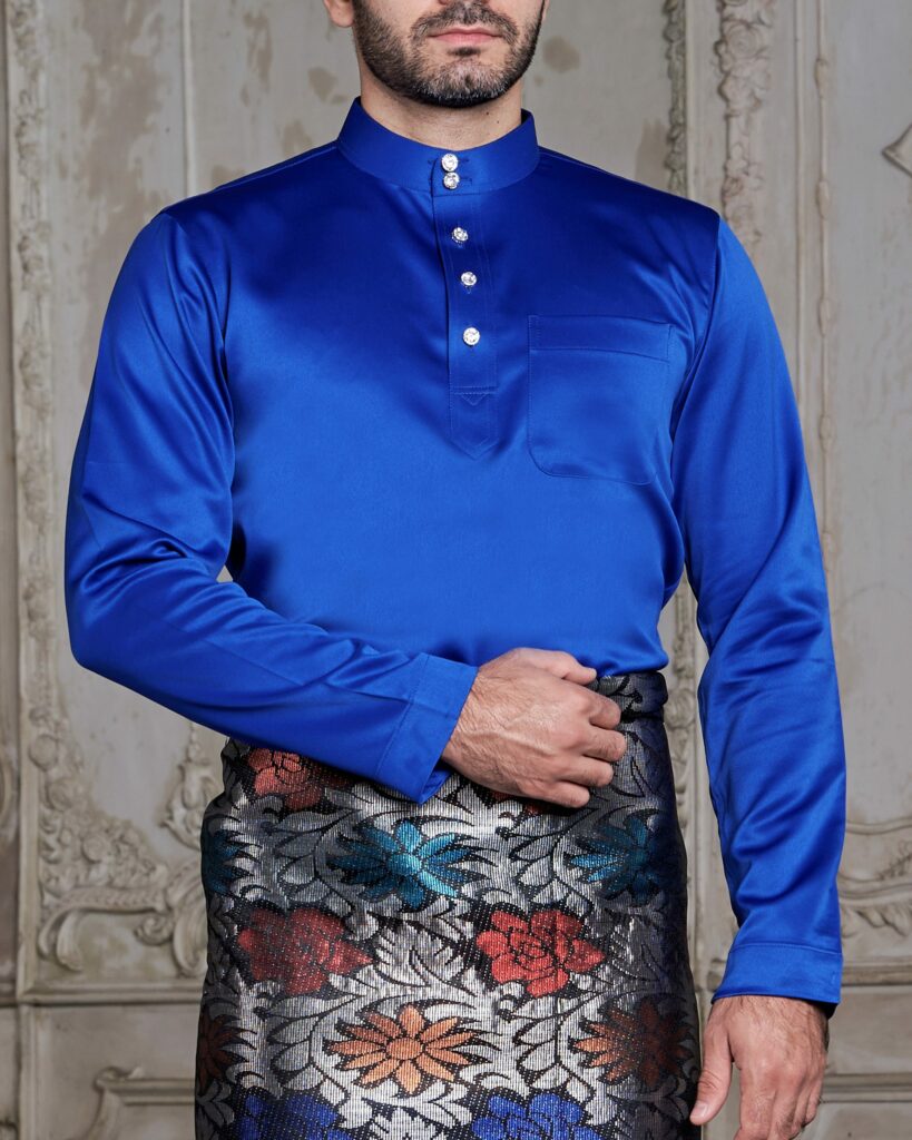 Baju Melayu Tailored Fit Royal Blue Mens Clothing Website And